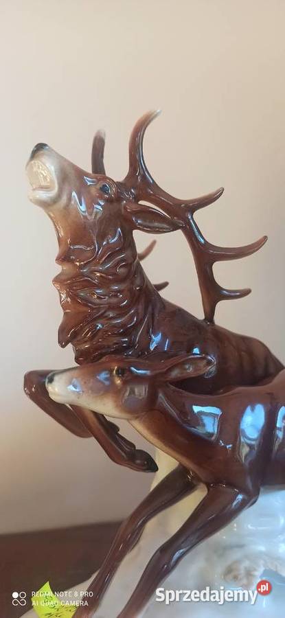 Figurka pary jelenie Carl Scheidig K G Turyngia Gdańsk