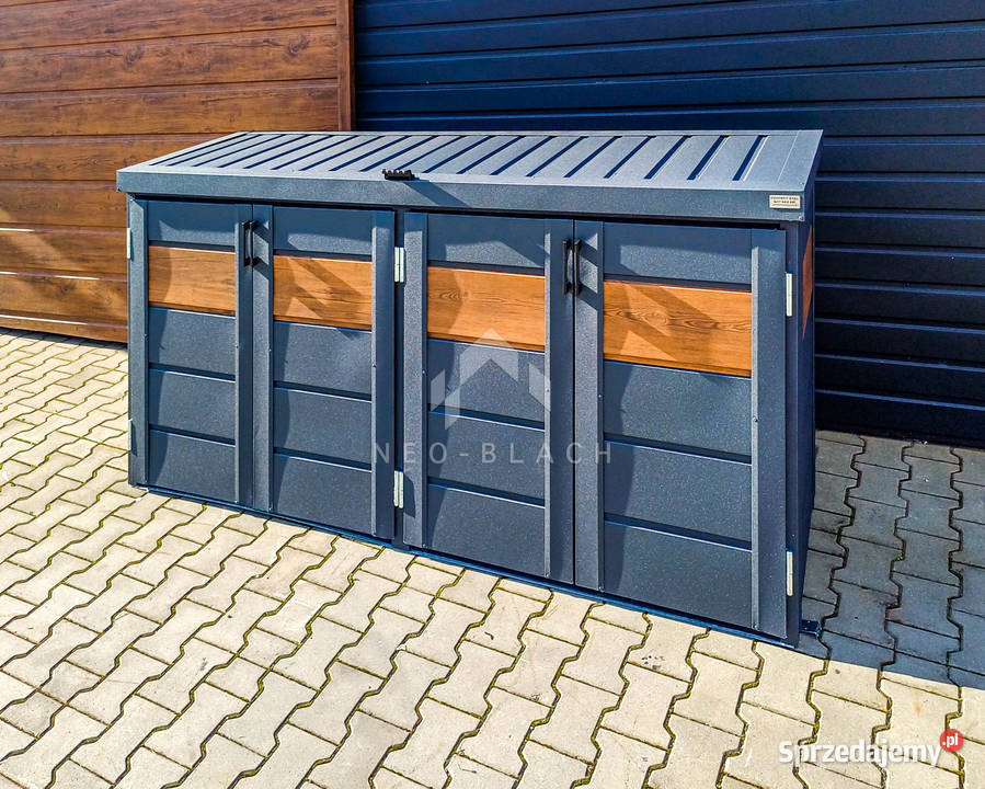 Zabudowa koszy na śmieci wiata obudowa Kościerzyna