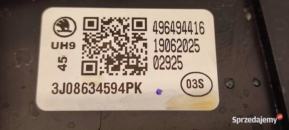 SKODA SUPERB 4 OSŁONA PROGU BAGAŻNIKA 3J0863459 dolnośląskie