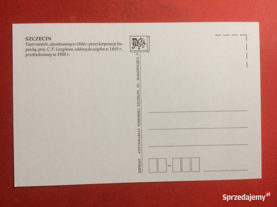831 Reprint Teatr Miejski Szczecin