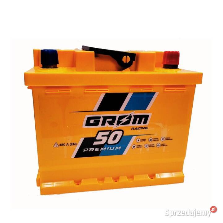 Akumulator Grom Racing 50Ah 480A EN PRAWY PLUS Radom