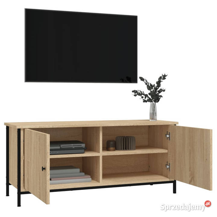 Szafka pod TV dąb sonoma 102x35x45 materiał RTV Warszawa