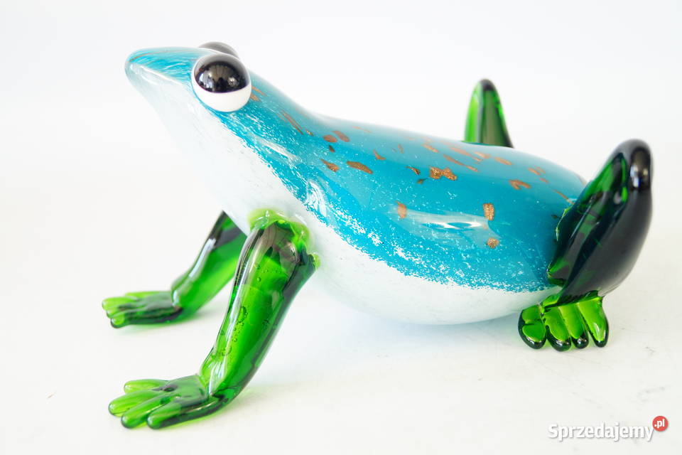 Figura szklana figura Murano style Żaba Żabka Gizałki
