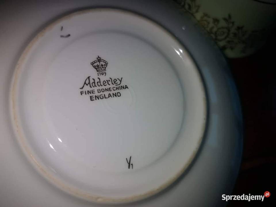 Filiżanka z talerzykami Adderley England Gdańsk