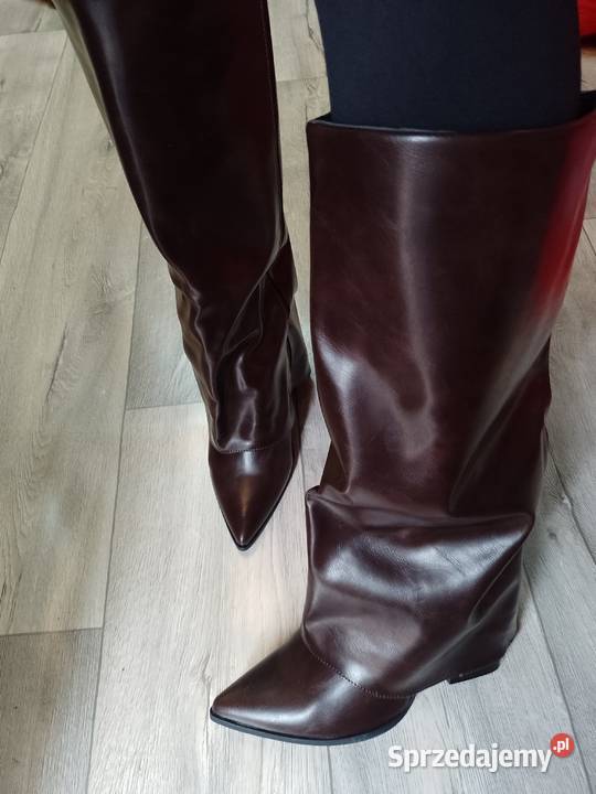 4041 Ekskluzywne brązowe kozaki kowbojki 26cm małopolskie Kraków sprzedam