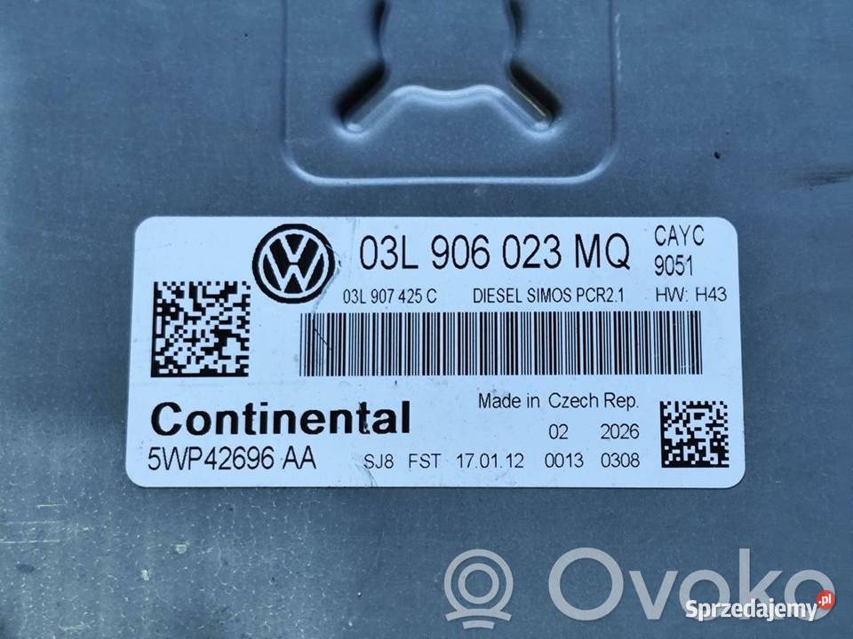 VW Golf VI 16TDI STEROWNIK KOMPUTER SILNIKA ECU