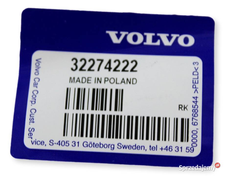 VOLVO S60 III listwa zgarniajaca szyby drzwi