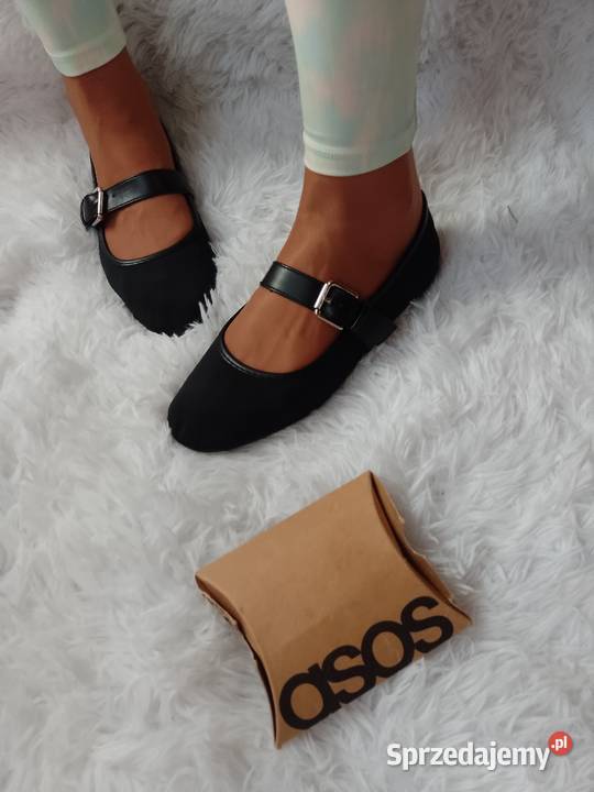 3839 ASOS Design Czarne baleriny wieczorowe z Kraków