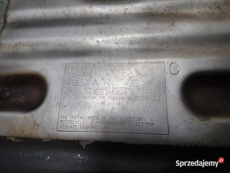 TŁUMIK WYDECH TRIUMPH SPRINT 1050 05R Strzelce Krajeńskie sprzedam