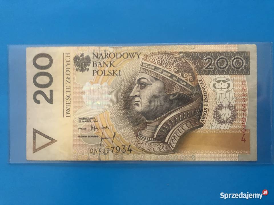 Banknot 200 zlotych RADAR 4397934 Szczecin