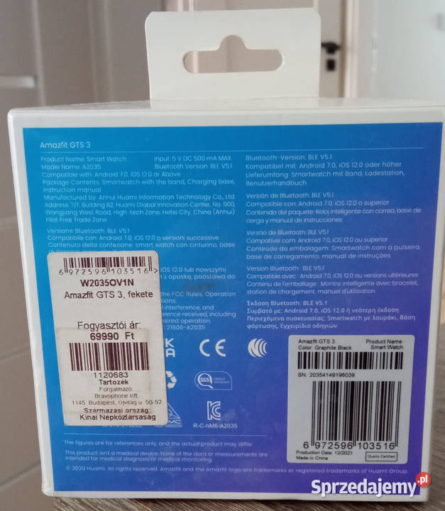 Smartwatch Amazfit GTS 3 Rzeszów