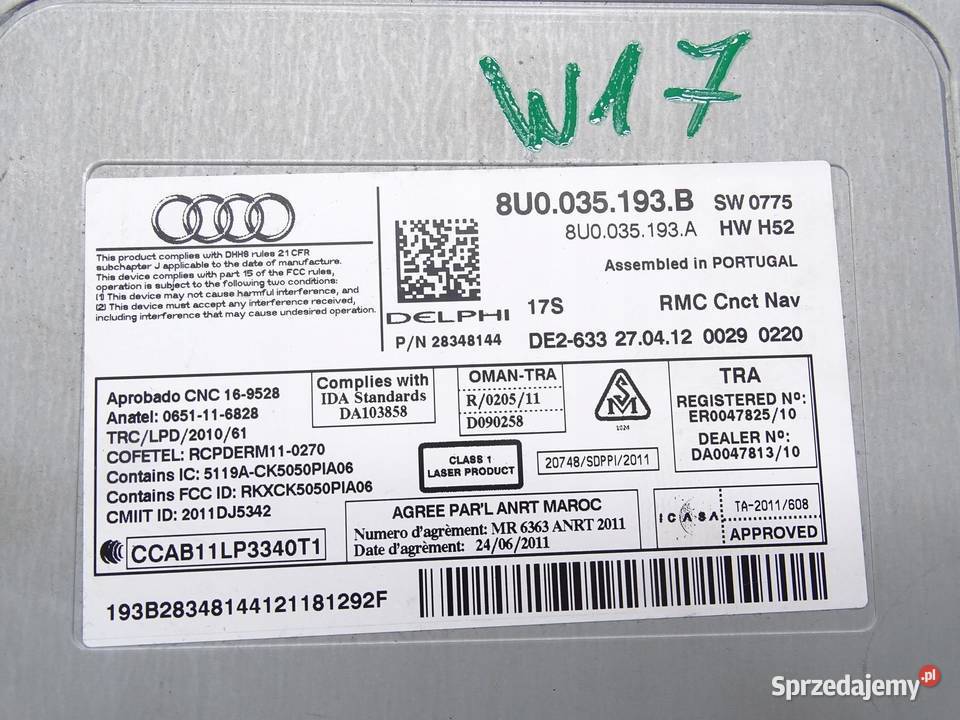 RADIO CZYTNIK NAVI NAWIGACJI MMI AUDI Q3 8U