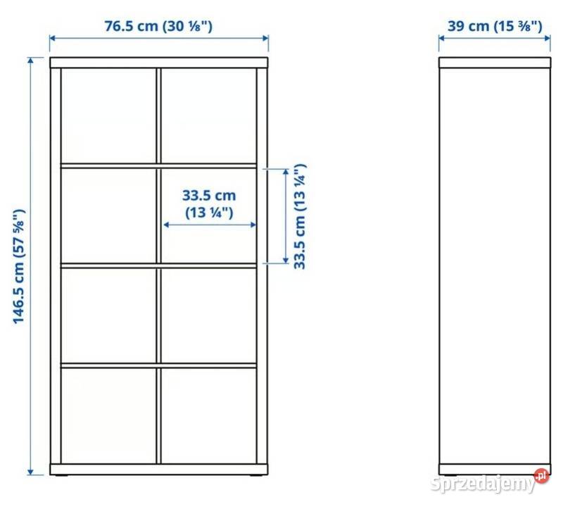 IKEA kallax biały regał 2 szyny z kółkami Chrzanów