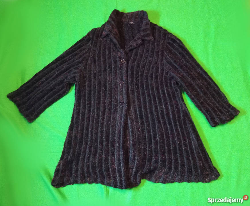 Miękki czarny rozpinany sweter marki Rozpinane  Warszawa