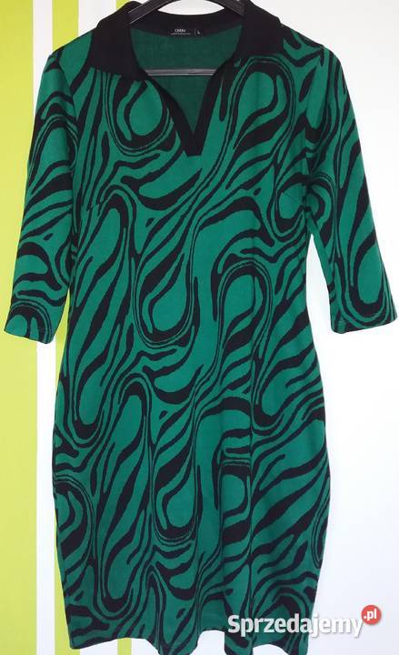 ML4244 Czarnozielona ołówkowa sukienka Carry Spódnice i sukienki Gliwice