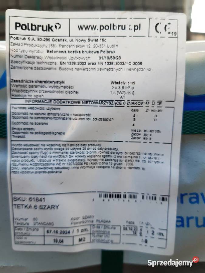 Kostka brukowa gr 6 Tetka szara Behaton Polbruk