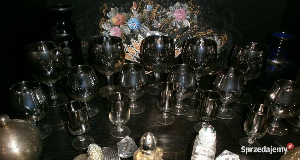 Szkło Metalizowane Kieliszki Szklanki Literatki Kraków