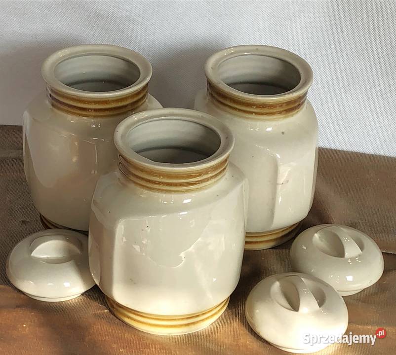 Mirostowice duże pojemniki kuchenne porcelana Myślachowice