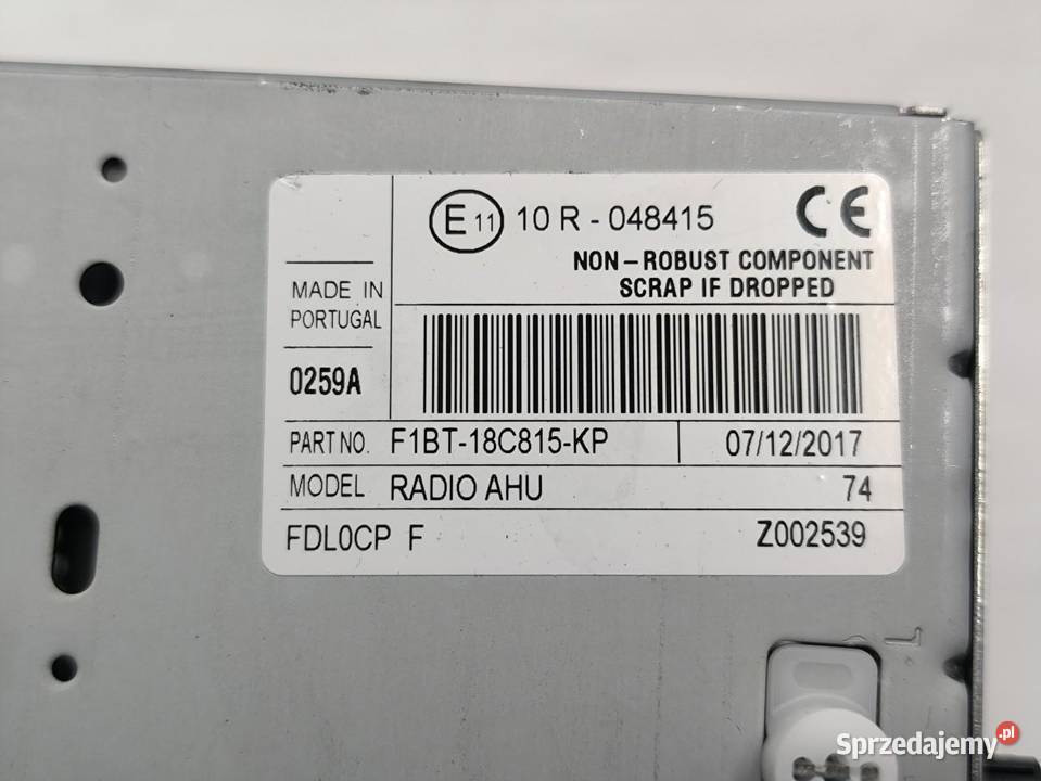 RADIO NAWIGACJA FORD FOCUS MK3 LIFT F1BT18C815KP