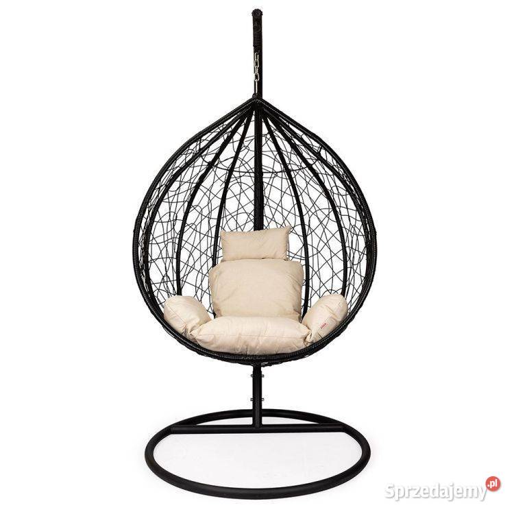 Wiszący kosz huśtawka ogrodowa kokon czarny Bielsk Podlaski sprzedam