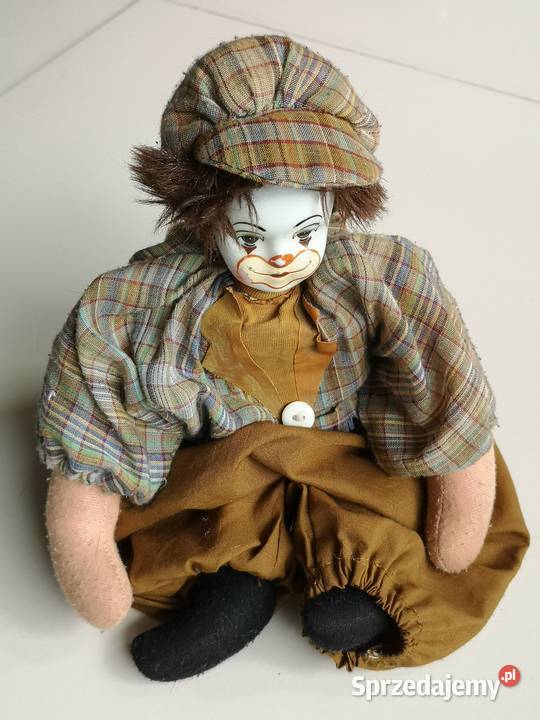 Lalka porcelanowa klaun vintage Antyki, Sztuka, Kolekcje Toruń
