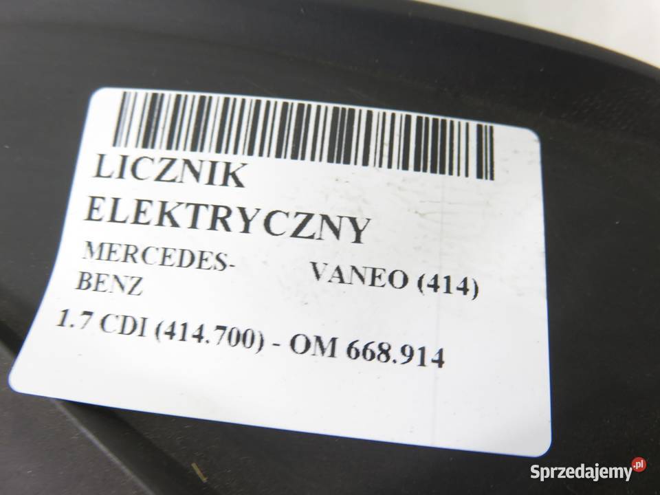 LICZNIK MERCEDES VANEO 414 17 CDI A4144461221 osobowe