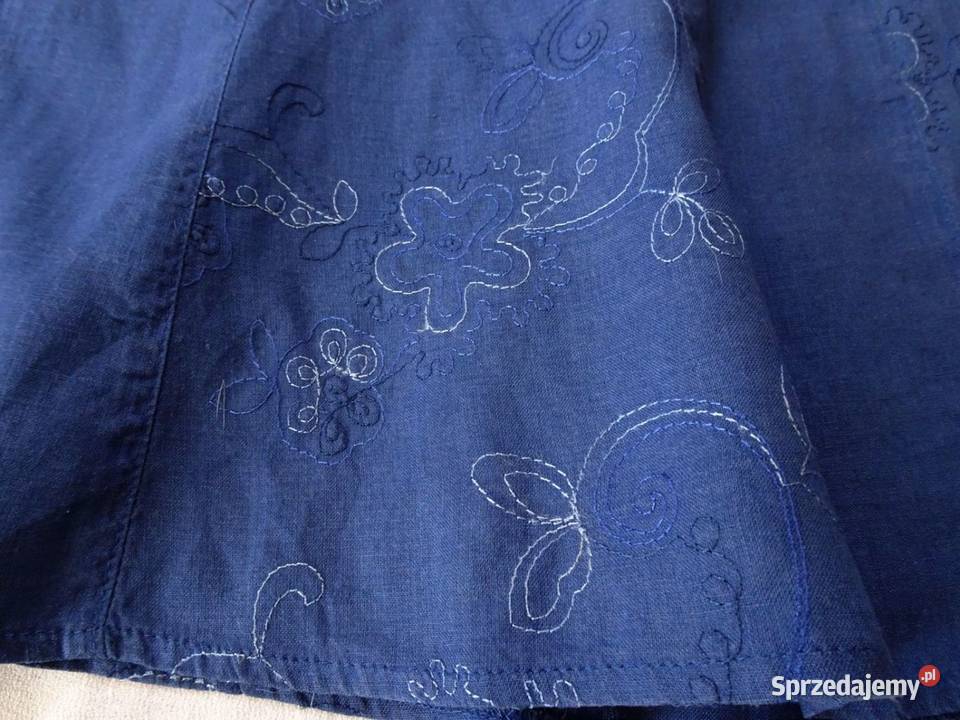 Lniana Spódnica Haftowana Len 100 44 46 Nowy Sącz