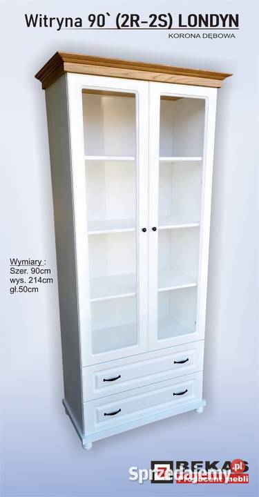 Szafa Stylowa dwudrzwiowa szuflada Dąb Nowa Mikołów