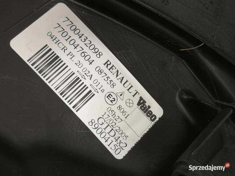 LAMPA LEWY PRZÓD RENAULT SCENIC I 19982003 NOWA