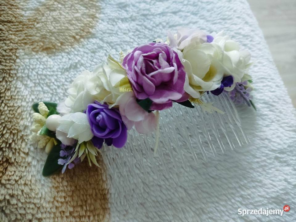 Ślubny grzebyk stroik poprawiny kwiatki Ryki