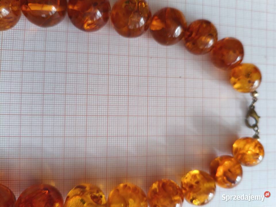 Naszyjnik Bursztyn Vintage kule Białystok