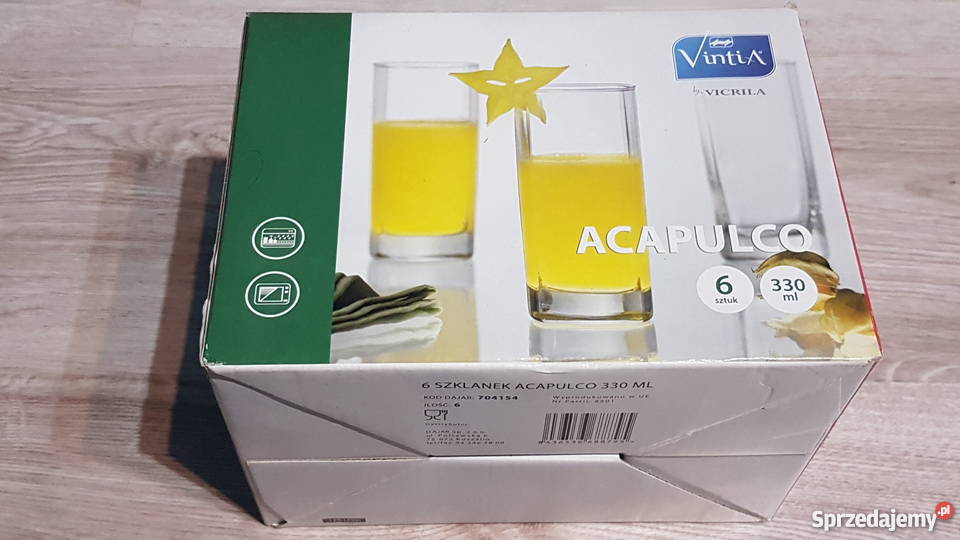 Zestaw 6 szklanek Vintia Vicrila Acapulco 300ml małopolskie Wieliczka