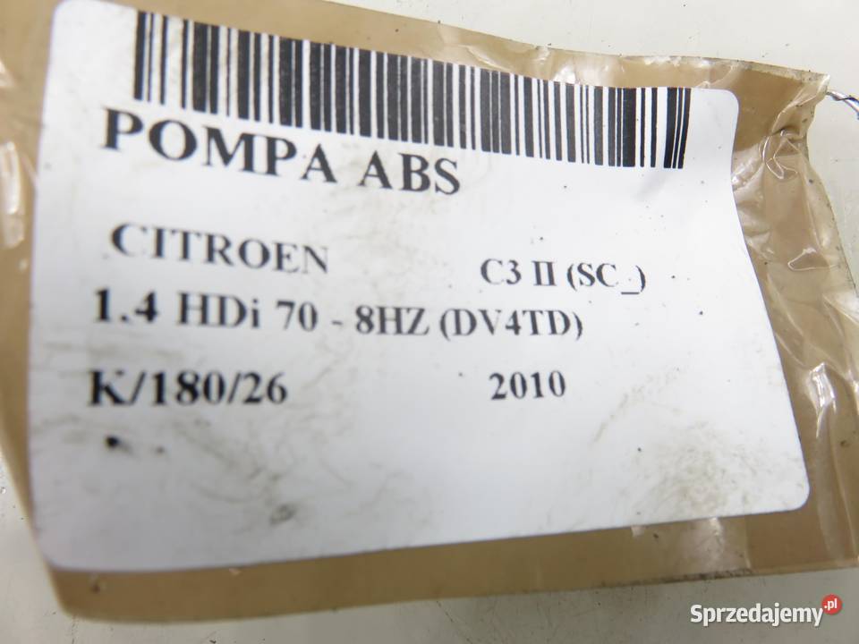 POMPA ABS CITROEN C3 II SC 10097011673 Układ ABS i ESP