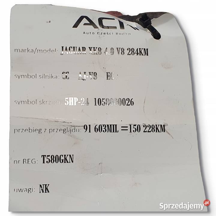 ALTERNATOR Jaguar XK8 XK 8 40 V8 denso LNC1800AA Chełm