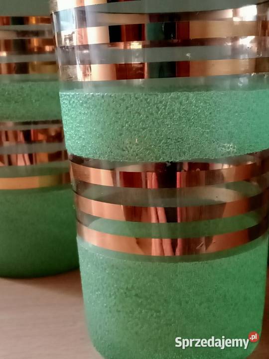 Szklanki ozdobne PRL Łódź