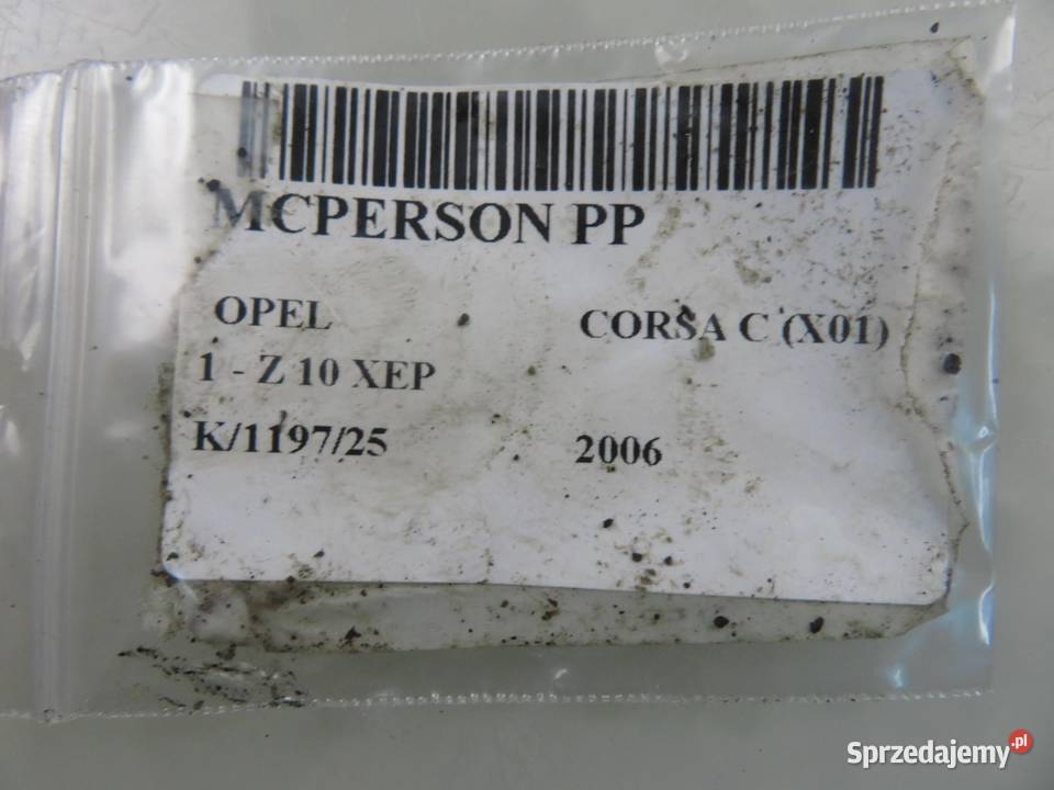 MCPERSON PRAWY PRZEDNI OPEL CORSA C 1 Z 10 XEP małopolskie
