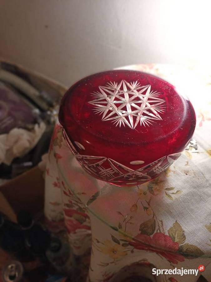 Misa I wazon szklany ręcznie szlifowany