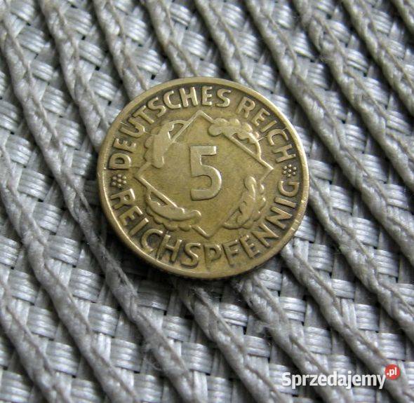 Niemcy 5 Reichspfennig 1925r D wielkopolskie Kalisz