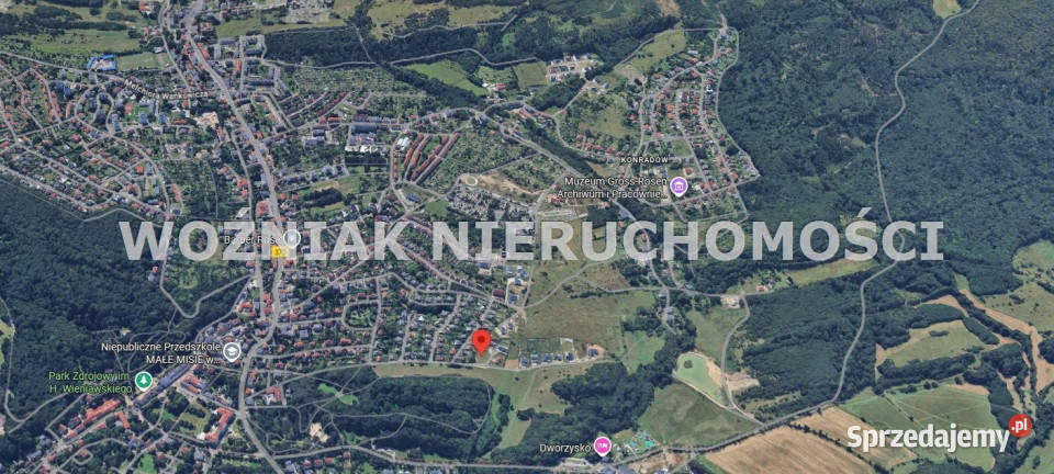 sprzedaży gruntu SzczawnoZdrój 1600m2 Szczawno-Zdrój