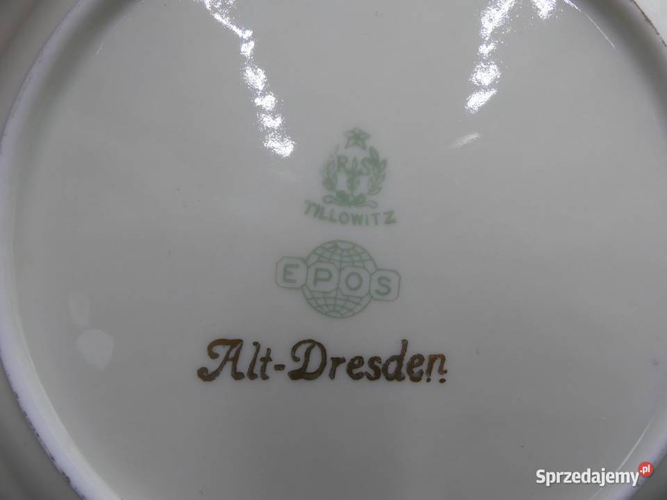 Urokliwe trio Tułowice Tillowitz Alt Dresden Porcelana i szkło wielkopolskie Poznań