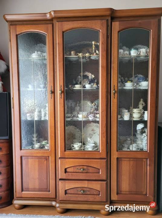 BRW BAWARIA duża witryna i narożnik orzech Gdańsk