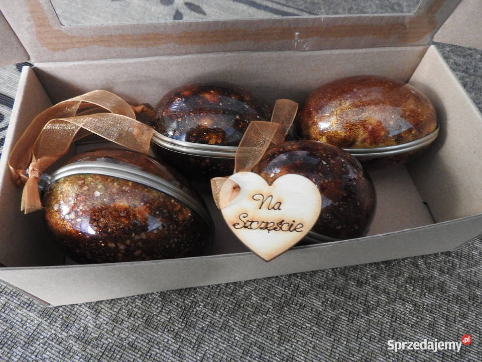 Jajka szlachetne handmade ozdoba wisząca prezent Bytom