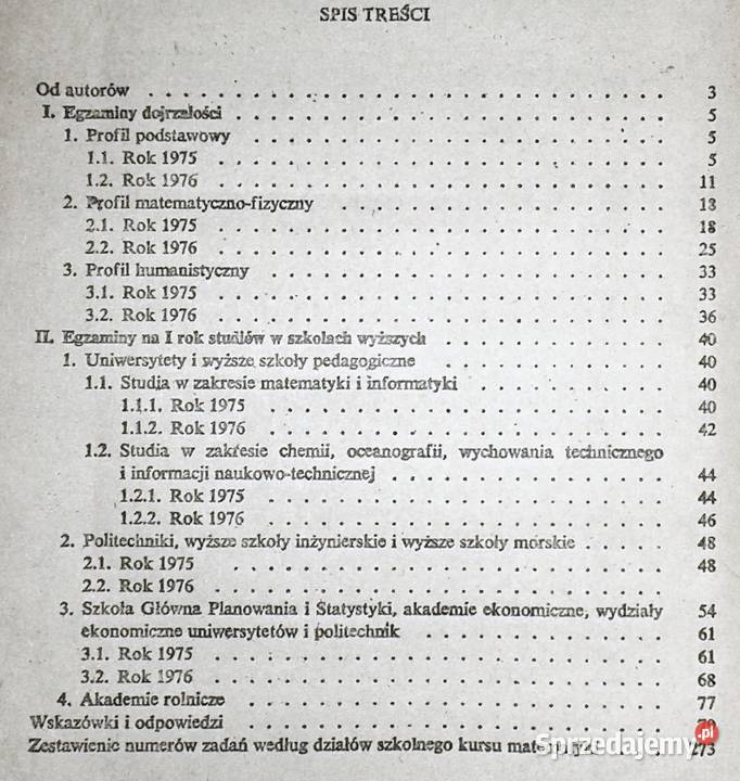 Zbiór zadań maturalnych i egzaminacyjnych M Chełm