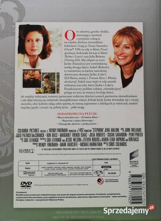 Mamuśka DVD Julia Roberts Susan Sarandon Ed komedia łódzkie Łódź sprzedam