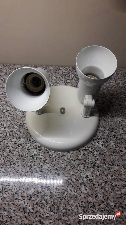 Lampka podwójna biała metalowa biały Głuchołazy