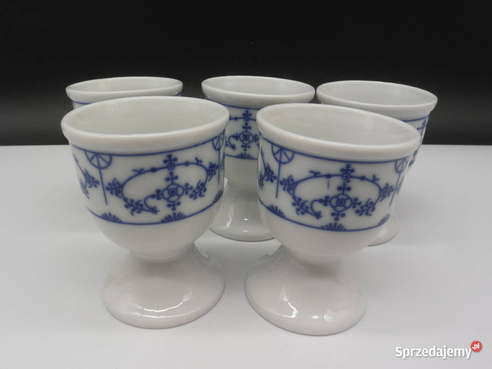 Komplet 5x Kieliszki na jajko Jajcarki Porcelana Porcelana i szkło Raszków sprzedam