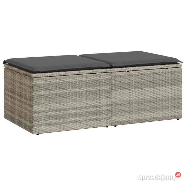 2cz sofa ogrodowa z poduszkami jasnoszary rattan Warszawa