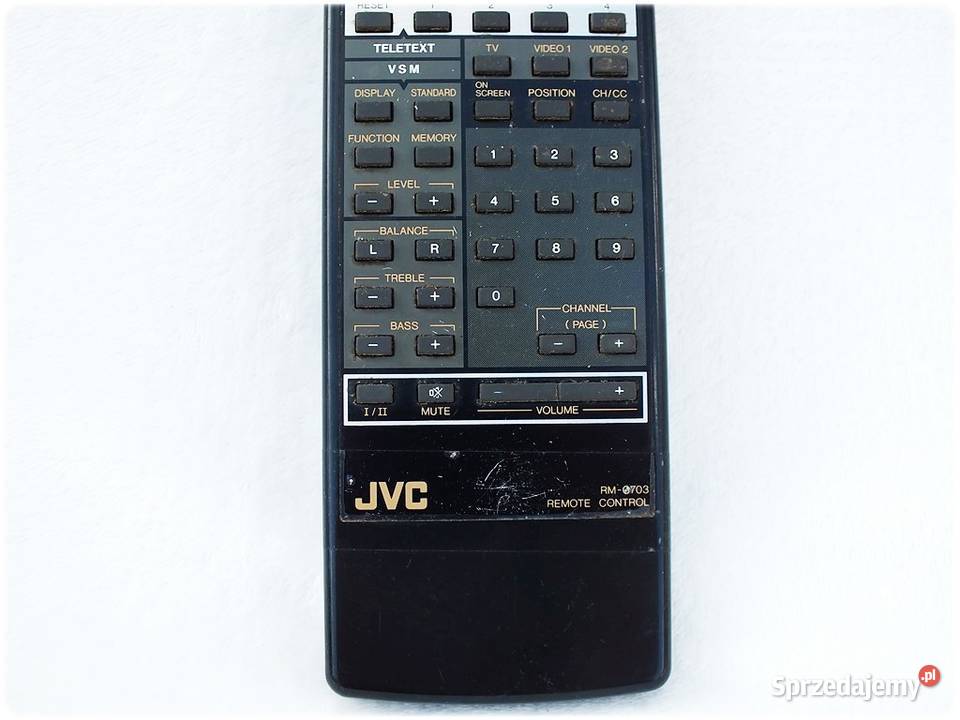 Pilot JVC RM0703 do starszych TV i magnetowidów lubuskie Żary sprzedam