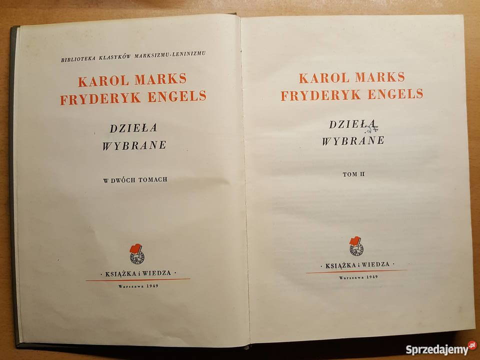 KSIĄŻKA Dzieła wybrane Marks Engels tom II z Złotniki