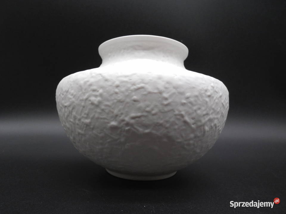 Unikatowy Wazon OpArt z Porcelany Biskwitowej Raszków